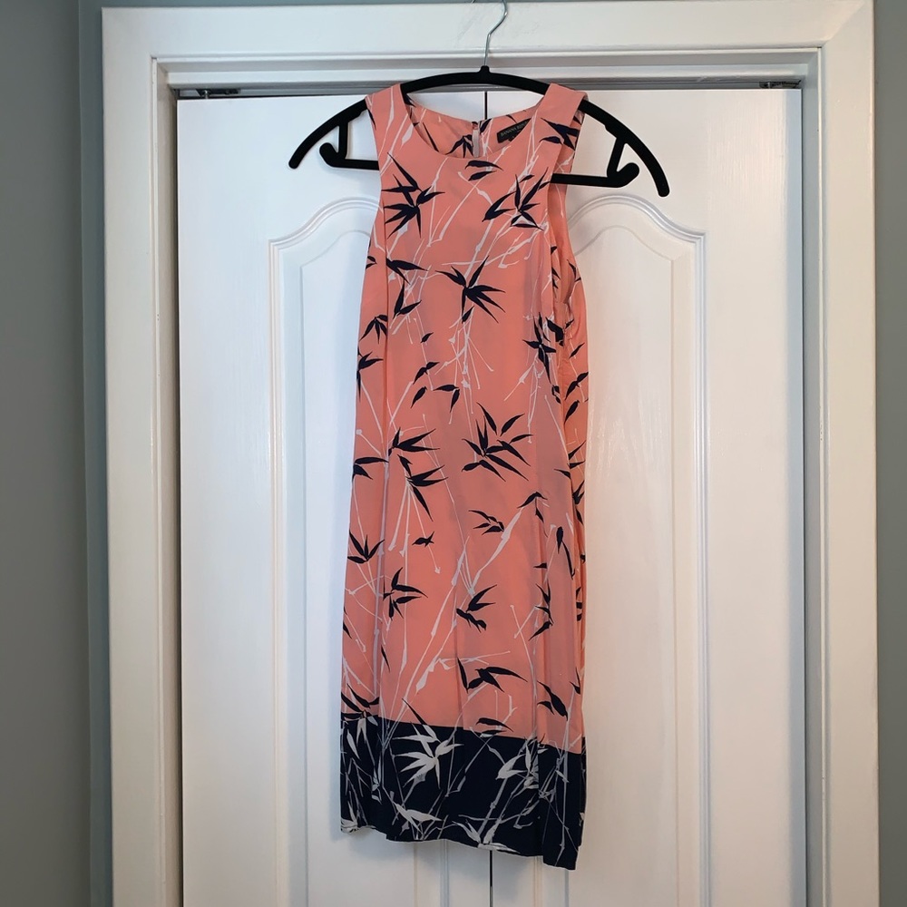 BANANA REPUBLIC light sleeveless summer palm print  dress